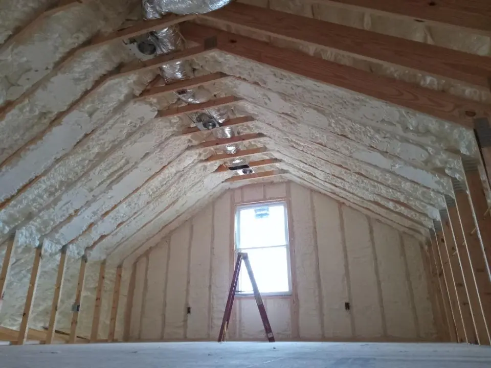 Spray foam roofing application for Crawl Space Insulation project in Youngstown